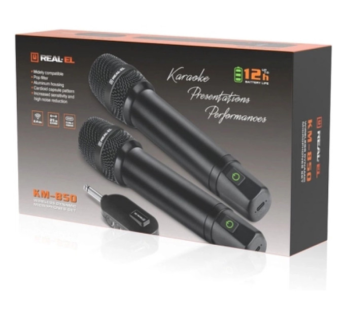 REAL-EL Мікрофон REAL-EL KM-850 Black (EL121900002)
