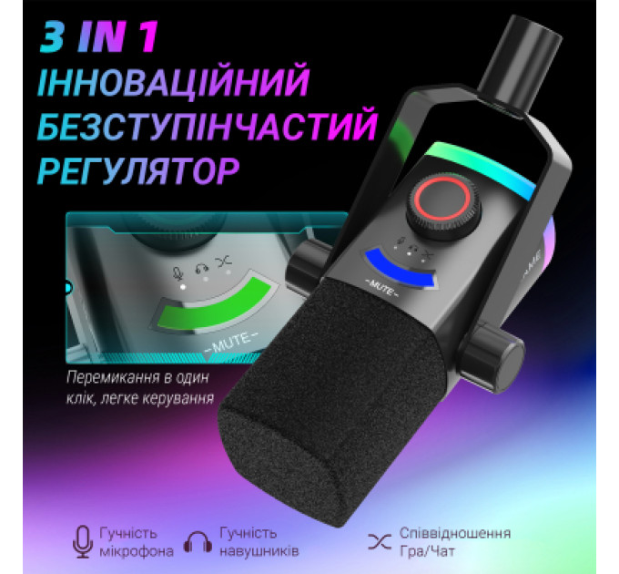 Fifine Мікрофон Fifine AM8PROT USB/XLR Black (AM8PROT)