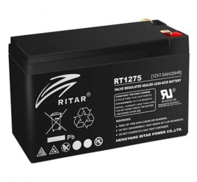 Батарея до ДБЖ Ritar AGM RT1275B, 12V-7.5Ah (RT1275B)