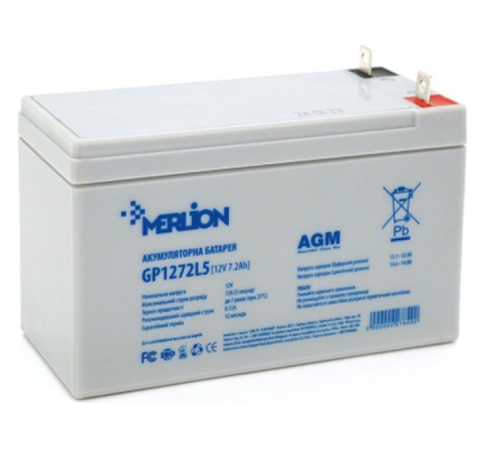 Батарея до ДБЖ Merlion GP1272L5 12V-7.2Ah (GP1272L5)