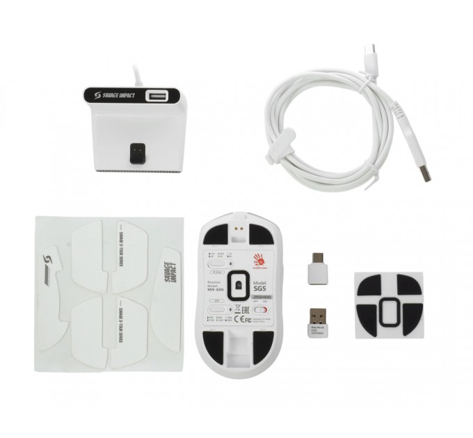 Миша бездротова Bloody SG5 White