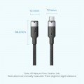 Кабель Vention USB Type-C - USB Type-C (M/F), 100W, 5A, 0.5 м, Black (TRFBD)