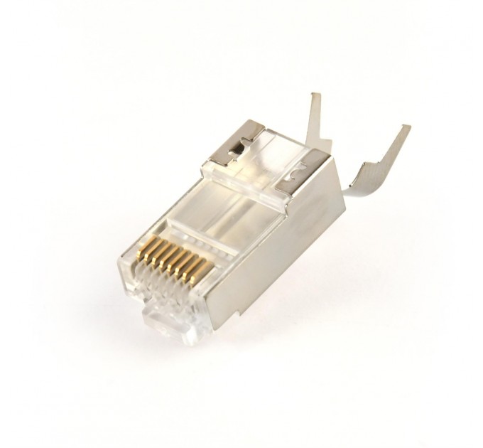 Конектор RJ 45 Cablexpert (LC-PTF7-01/10) 8P8C, Cat.7, FTP, з наскрізними отворами, позолочені контакти (10 шт/уп)