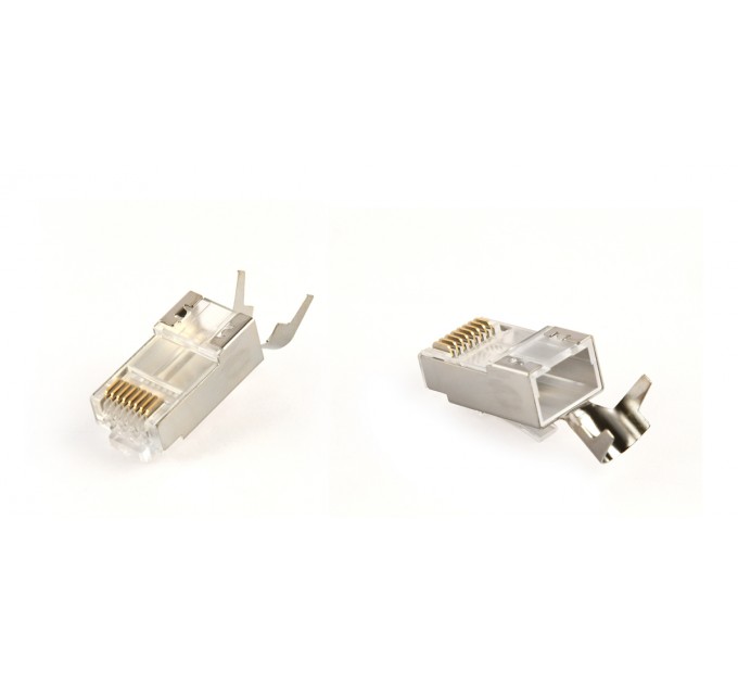 Конектор RJ 45 Cablexpert (LC-PTF7-01/100) 8P8C, Cat.7, FTP, з наскрізними отворами, позолочені контакти (100 шт/уп)