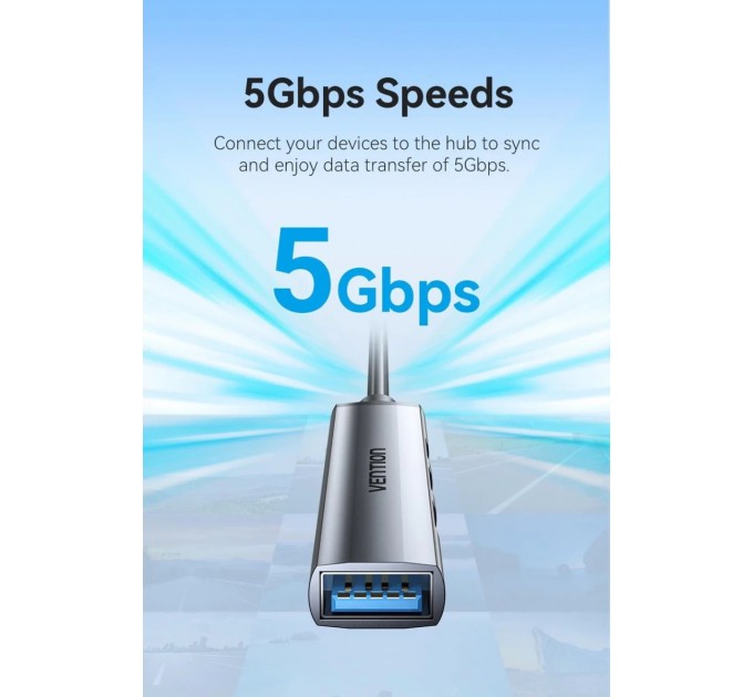 USB-хаб Vention CKPHB 4 ports Grey