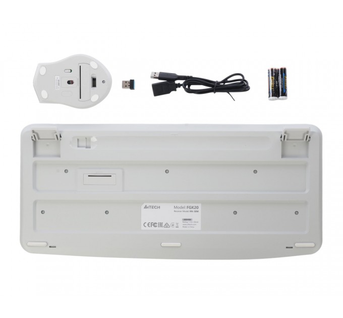 Комплект (клавіатура, мишка) бездротовий A4Tech Fstyler FG2500S Plus White