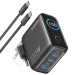 Anker Мережевий зарядний пристрій Anker GaN Charger 100W, 2xUSB-C, 1xUSB-A, Display Dark Gray (B121BGZ1) + кабель USB Type-C