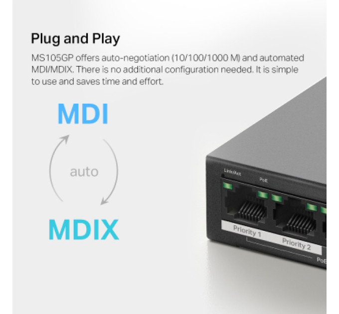 Mercusys Комутатор мережевий Mercusys MS105GP