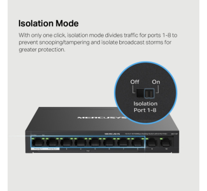Mercusys Комутатор мережевий Mercusys MS110P