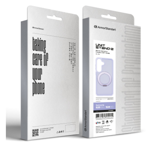Armorstandart Чохол до мобільного телефона Armorstandart Unit Stand2 Samsung S25 5G / S24 5G Lavender (ARM89561)