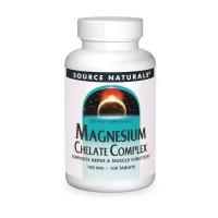 Мінерали Source Naturals Магній Хелат, 100 мг, Magnesium Chelate Complex, 100 таблеток (SN0317)