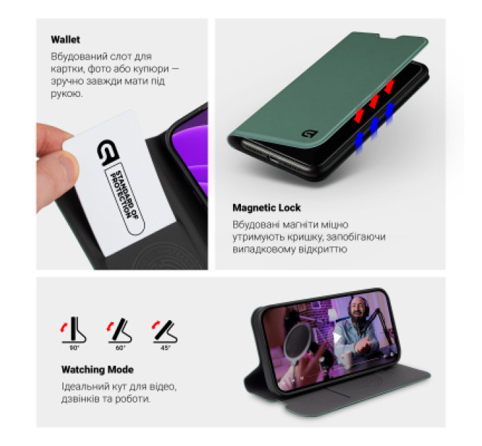 Armorstandart Чохол до мобільного телефона Armorstandart OneFold Case Xiaomi Redmi Note 15 4G Green (ARM90176)