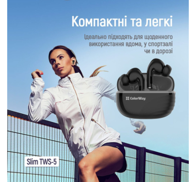 ColorWay Навушники ColorWay Slim TWS-5 Earbuds Black (CW-TWS5BK)