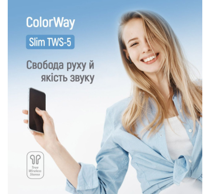 ColorWay Навушники ColorWay Slim TWS-5 Earbuds Black (CW-TWS5BK)