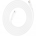 Дата кабель USB-C to USB-C 2.0m 100W TPE X93 white HOCO (6931474790729)