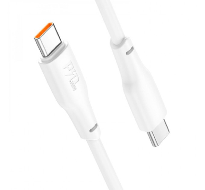 Дата кабель USB-C to USB-C 2.0m 100W TPE X93 white HOCO (6931474790729)
