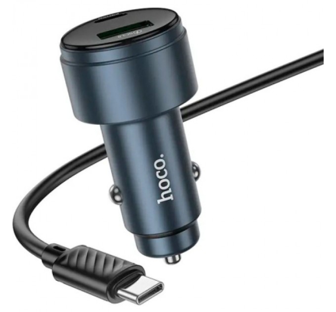 Зарядний пристрій HOCO HOCO Z57 Glorious single-port USB -C PD30W + cable USB-C Metal Gray (6942007633062)