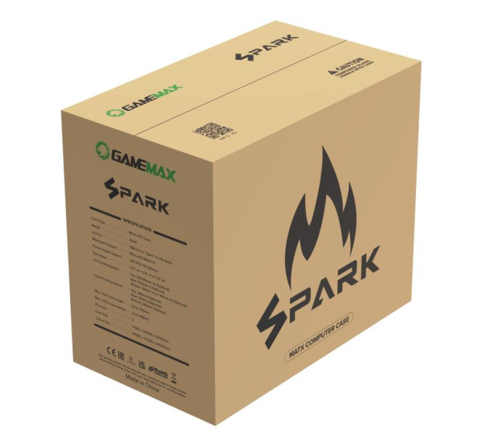 Gamemax Корпус для комп'ютера ATX W/O PSU SPARK FULL WHITE GAMEMAX