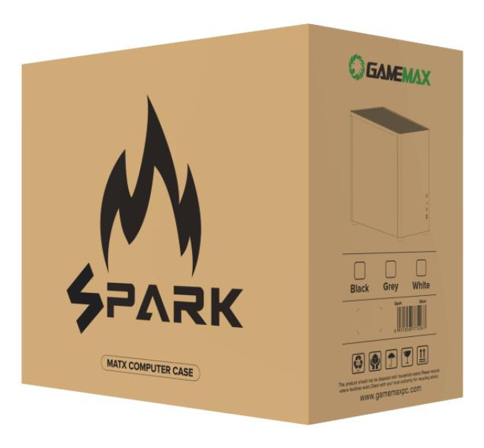 Gamemax Корпус для комп'ютера ATX W/O PSU SPARK FULL WHITE GAMEMAX