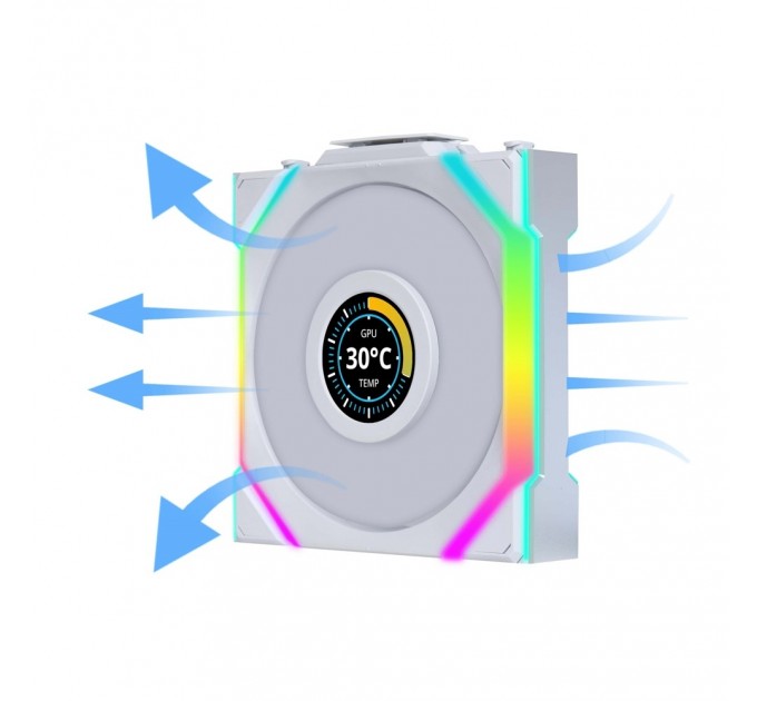 Вентилятор Lian Li Uni Fan SL Wireless LCD 120-3 Reverse White (G99.12RSLLCD1W3W.00)