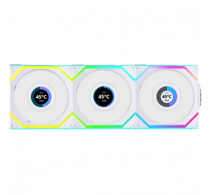 Вентилятор Lian Li Uni Fan SL Wireless LCD 120-3 Reverse White (G99.12RSLLCD1W3W.00)
