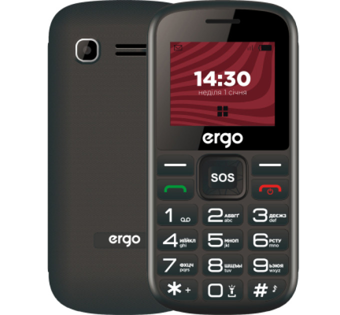 Ergo Мобільний телефон Ergo R202 Black