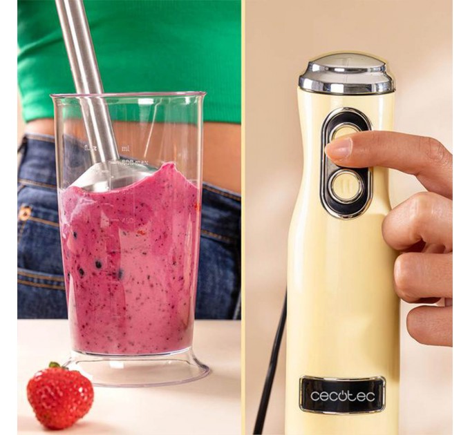 Блендер Cecotec Power Retro 1200MAX Cream&Crush Yellow (CCTC-03941)