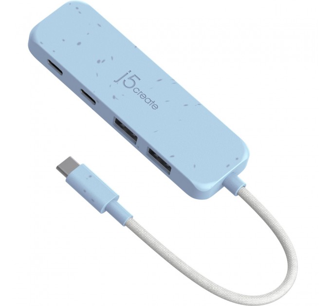 USB-хаб J5create 2 USB-A/2 USB-С Cyan (JCH342EC-N)