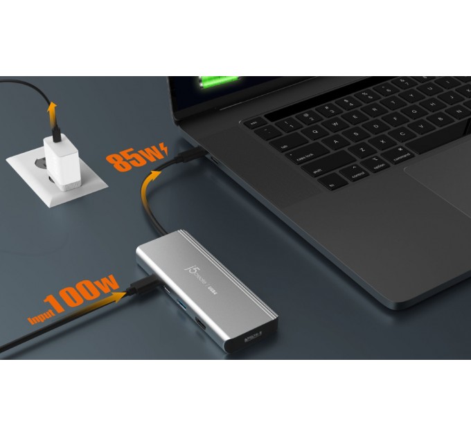 USB-хаб J5create USB-C 5-в-1 Grey (JCD401-N)