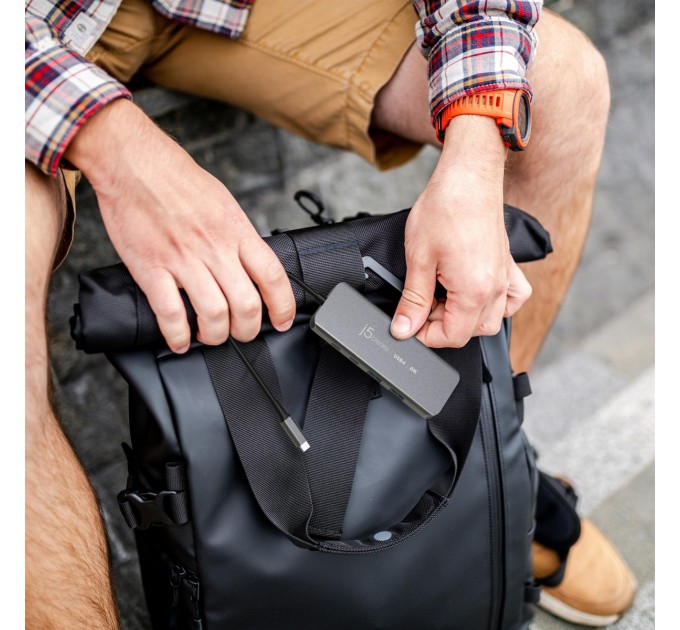 USB-хаб J5create USB-C 5-в-1 Grey (JCH453-N)