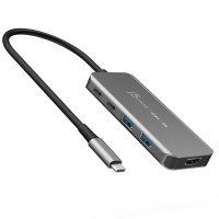 USB-хаб J5create USB-C 5-в-1 Grey (JCH453-N)