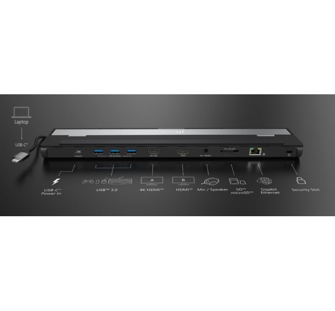 Док-станція J5create USB-C 10-в-1 (JCD542-N)