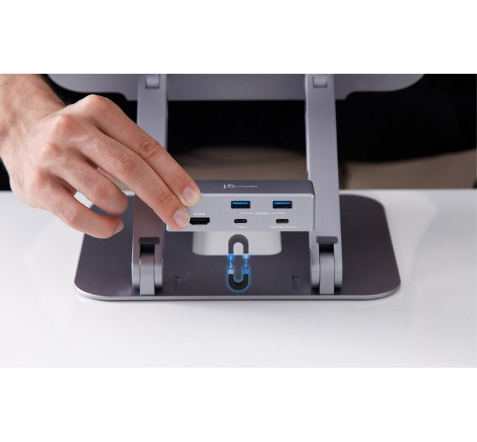 Док-станція J5create USB-C 6-в-1 (JTS327-N)