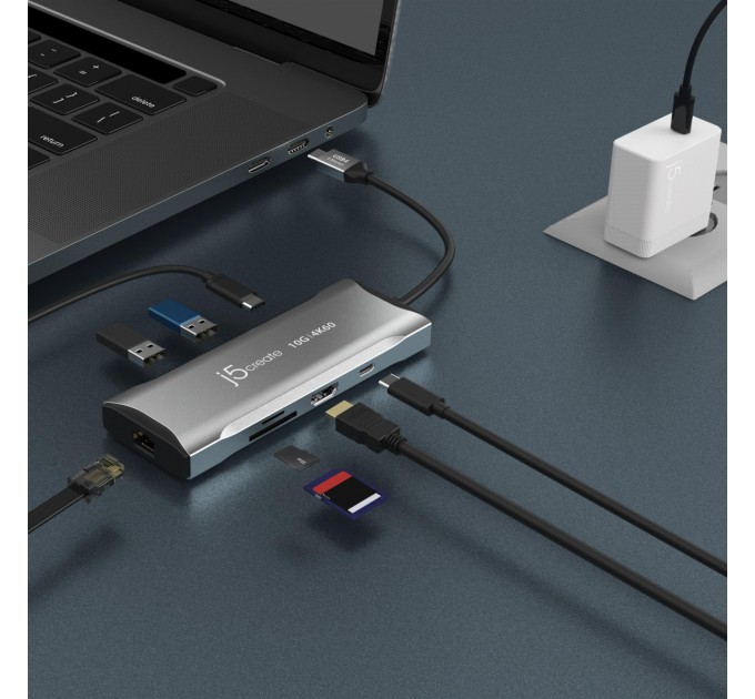 Док-станція J5create USB-C 7-в-1 (JCD393-N)
