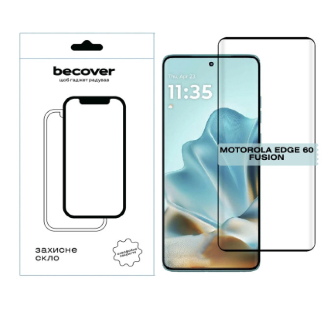 BeCover Скло захисне BeCover EDGE Motorola Edge 60 Fusion Black (714770)