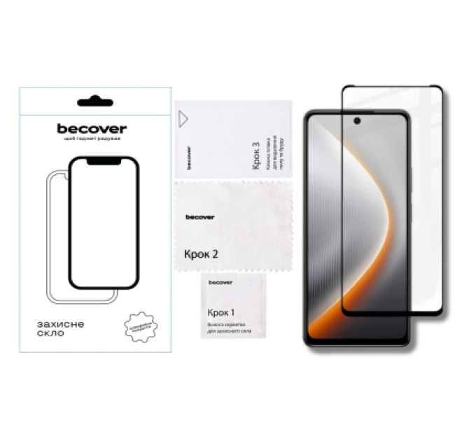 BeCover Скло захисне BeCover Tecno Spark 40 4G (KM5) Black (714922)