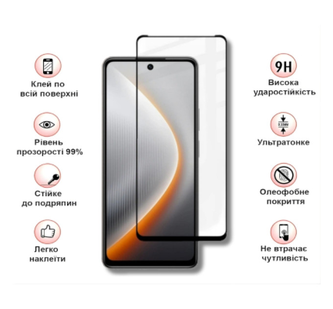 BeCover Скло захисне BeCover Tecno Spark 40 4G (KM5) Black (714922)