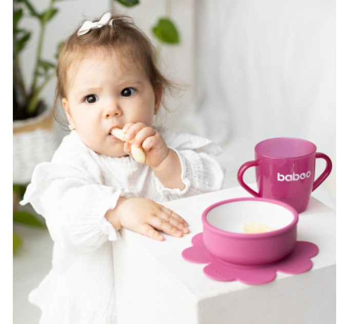 Тарілка дитяча Baboo з присоскою, від 6 місяців (фіолетова) (9-036)