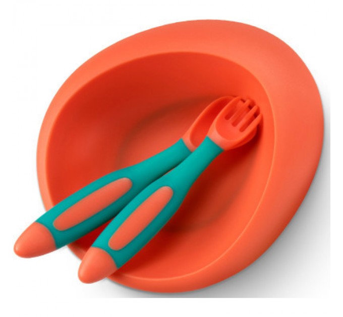 Тарілка дитяча Baboo Ufo з основою-присоскою, від 6 місяців (персик) (9-031)