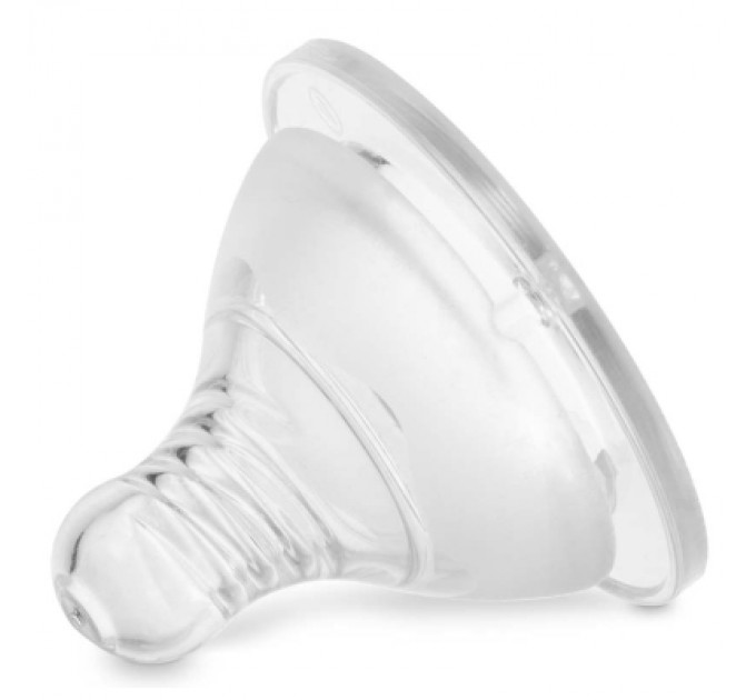 Соска Baboo силіконова (2 шт), широке горлечко, потік для густої рідини, 6+ міс (4-113)