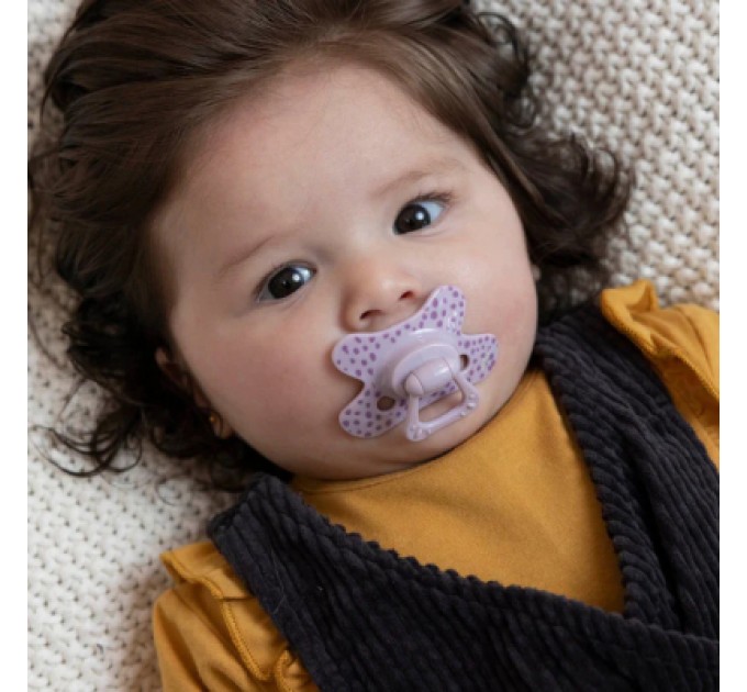 Пустушка Difrax Natural, 6+ міс (127 Lilac_dots)