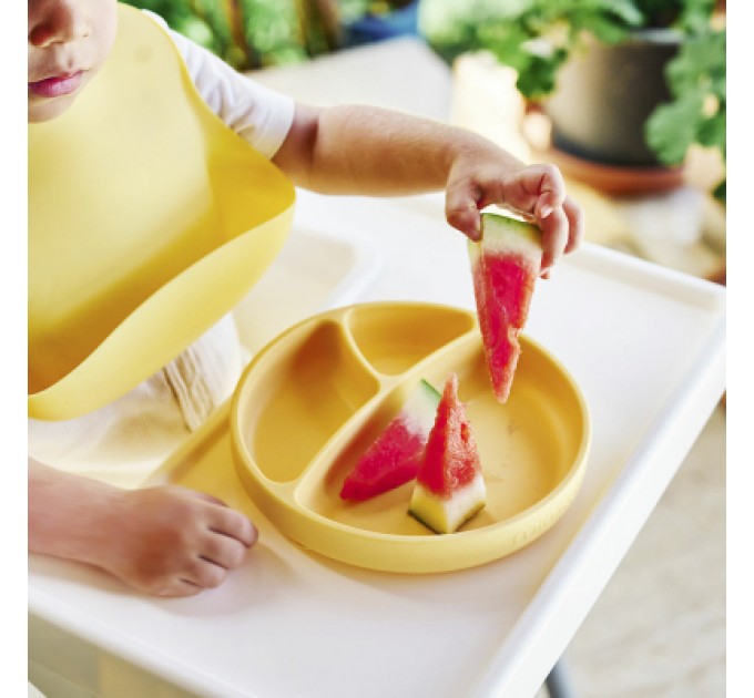 Тарілка дитяча MinikOiOi Portions секційна Mellow Yellow (101050006)