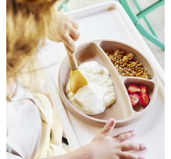 Тарілка дитяча MinikOiOi Portions секційна Mellow Yellow (101050006)