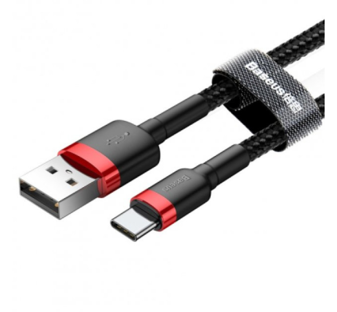 Baseus Дата кабель USB 2.0 AM to USB-C 2.0m 2A red-black Baseus (CATKLF-C91)