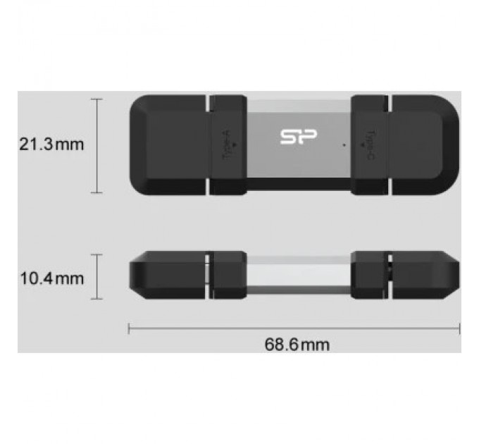 Silicon Power USB флеш накопичувач Silicon Power USB 64G SILICON POWER usb3.2+TypeC Mobile C51 (SP064GBUC3C51V1S)