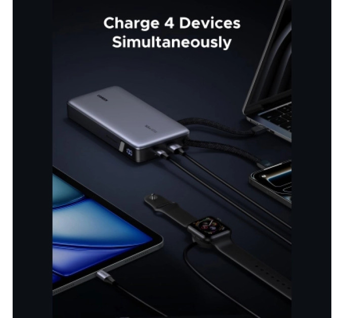 Ugreen Батарея універсальна Ugreen 25000mAh 165W DualCable (PB552 55995B)