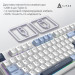Ajazz Клавіатура Ajazz AK870 V2 Flying Fish Switch USB UA White/Blue (AK870-V2-FF-BWB)