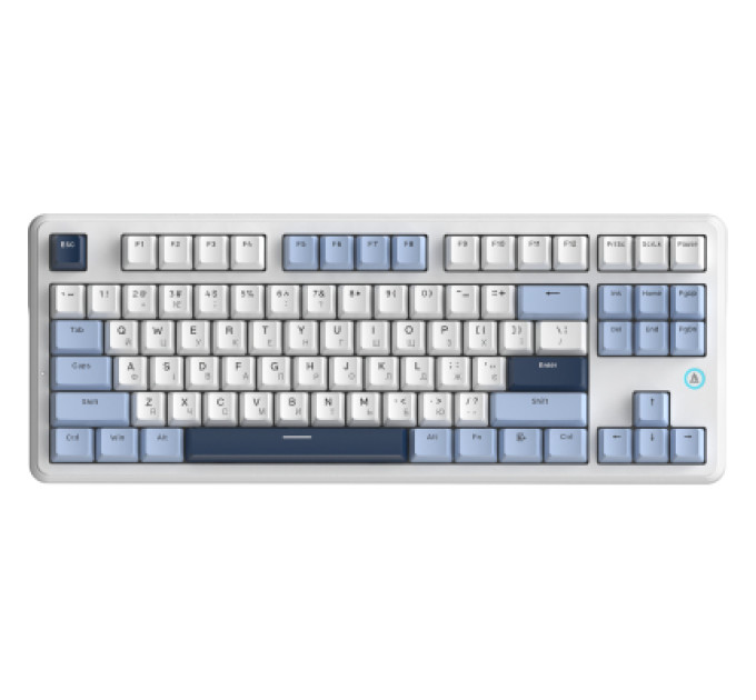Ajazz Клавіатура Ajazz AK870 V2 Flying Fish Switch USB UA White/Blue (AK870-V2-FF-BWB)