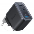 Зарядний пристрій Anker 2xUSB-C PD70W + 1xUSB black (A121AL11)