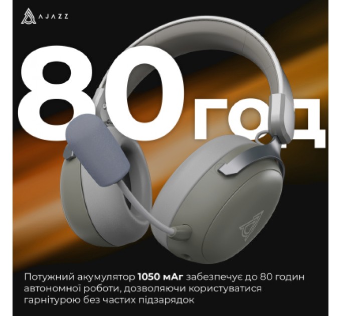 Навушники Ajazz AHM08 MAX 3-Mode Grey (AHM08-MAX-GW)